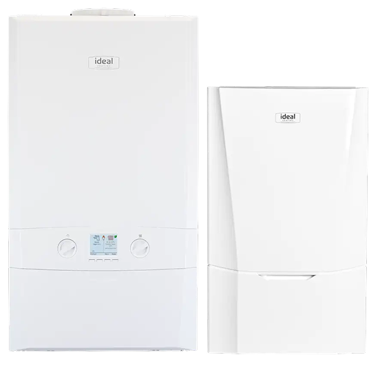 Professional boiler service engineer at work