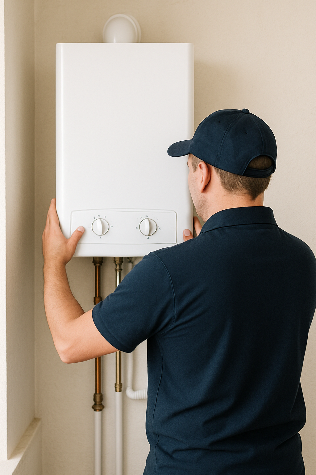 Professional boiler installation